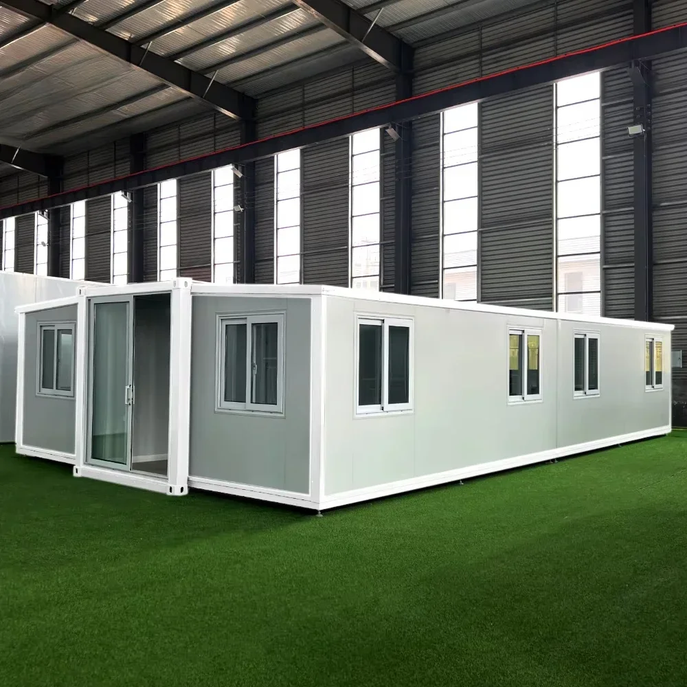 20 Fuß/40 Fuß erweiterbares Containerhaus, faltbar, modular, für Zuhause, mobil, 2, 3, 4, Schlafzimmer, flache Packung, faltbares Haus für Notfallunterstand