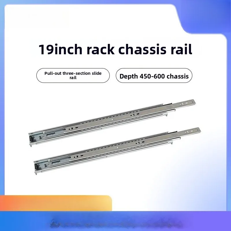 19-Inch Rack Pull-out Three-section Slide Rail 2U3U4U Industrial Control Server Chassis Network Cabinet Universal Guide Rail