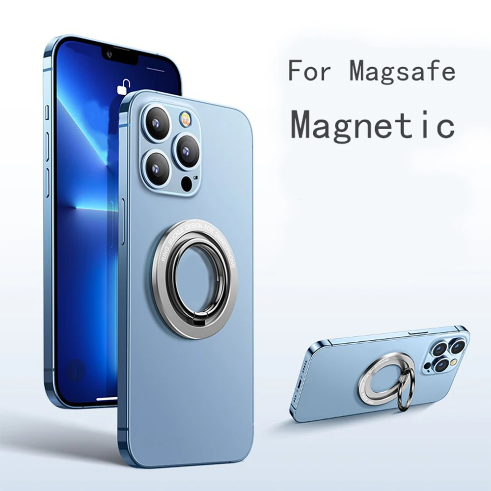 Für Magsafe Magnetische Tragbare Drehen 1 Stücke Starke Saug Rotierenden Klapp 360 Ring Telefon Halter Legierung Tragbare Universal Desktop – Detail 3