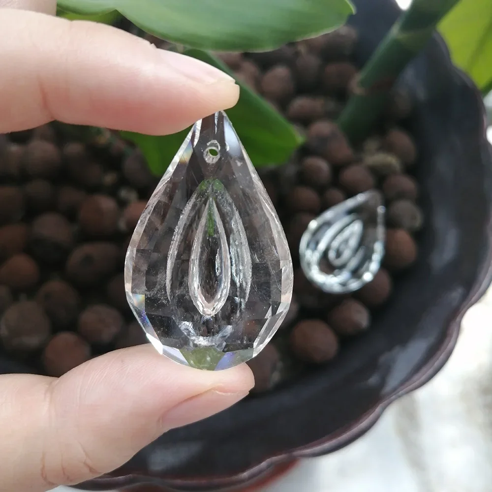 Camal 5pcs Drop Pendants Crystal Prisms Chandelier 38mm Clear Suncatcher Hanging Ornament Home Decor Lighting Lamp Accessories