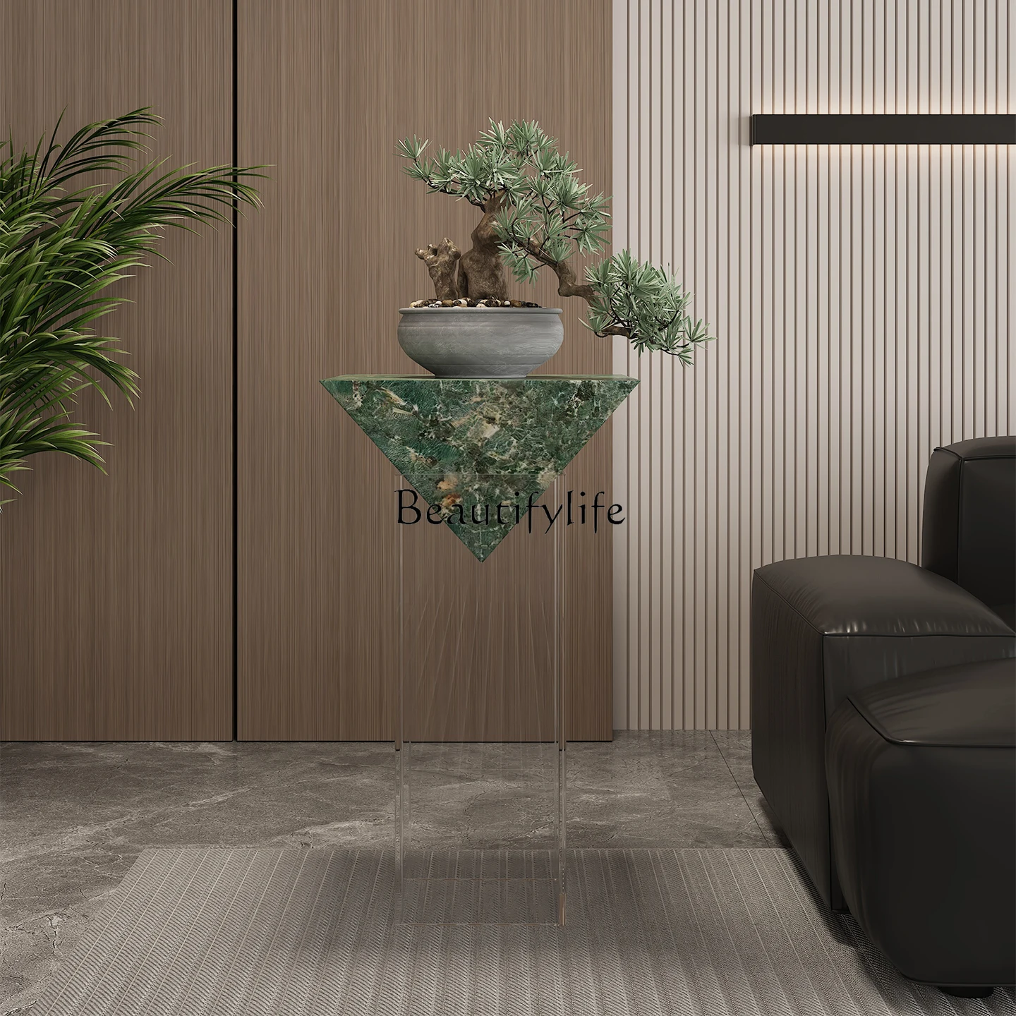 

Nordic acrylic slate suspended flower stand Italian minimalist marble factory customization