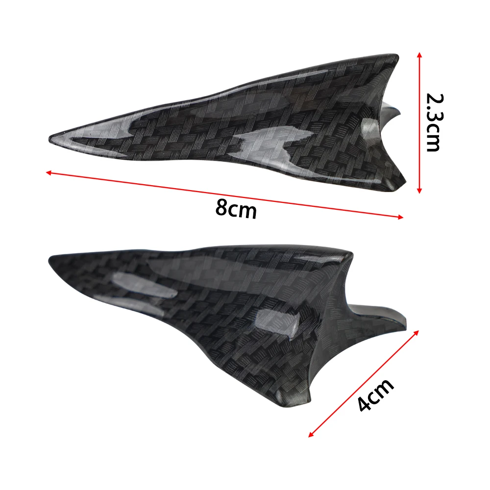 10Pcs Universal Rear Roof Shark Fins Spoiler Wing Kit Car Roof Spoiler Bumper Spoiler Shark Fin Diffuser Vortex Generator