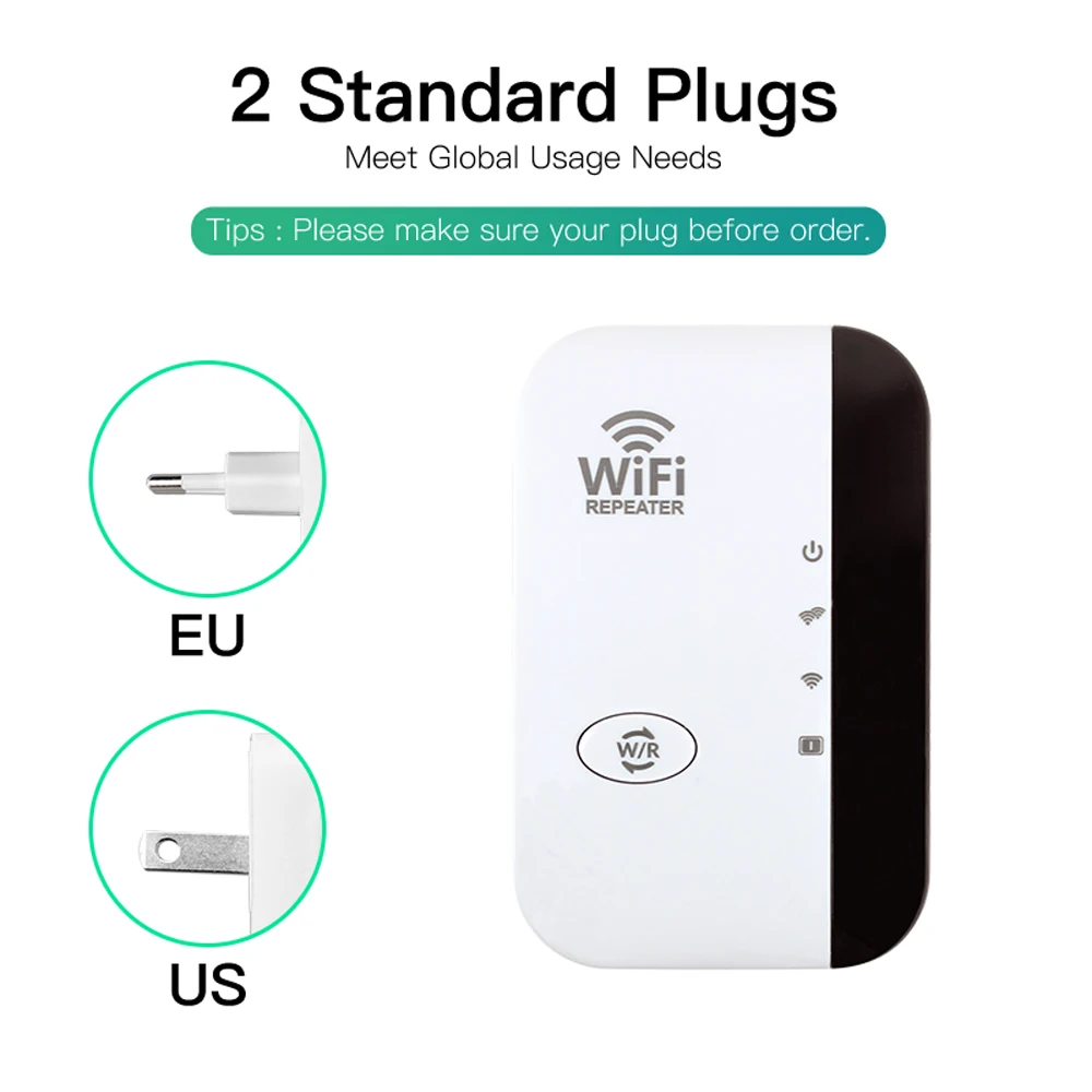 FENVI-Répéteur WiFi sans fil, 300Mbps, extension WiFi à distance, amplificateur WiFi, stérilisation 11N, répéteur WiFi, amélioration Wi-Fi