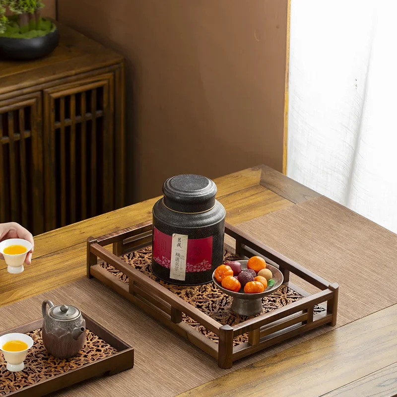 Walnut storage Kung Fu set Dry brewing tea Wenwan walnut tray Wenwan Bong display rack