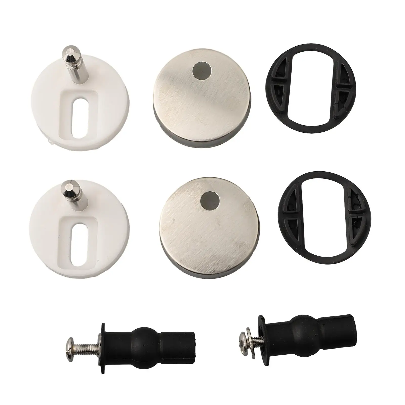 2 Stück WC-Sitz-Scharniere, oben geschlossen, weich, frei lösbar, schnelle Montage, robustes Scharnier, Toiletten-Sitz-Top-Fix-Scharnier-Packung, Badezimmer-Zubehör