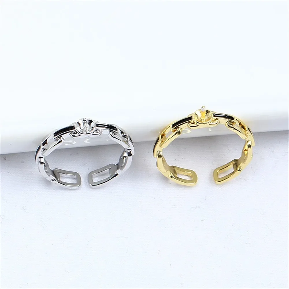 

Регулируемые позолоченные жемчужные кольца, фурнитура и аксессуары - для изготовления ювелирных изделий, оптовая продажа, товары для рукоделия 7-9 мм