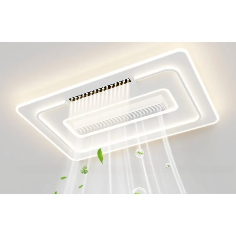 

Intelligent voice bladeless fan rectangular living room light