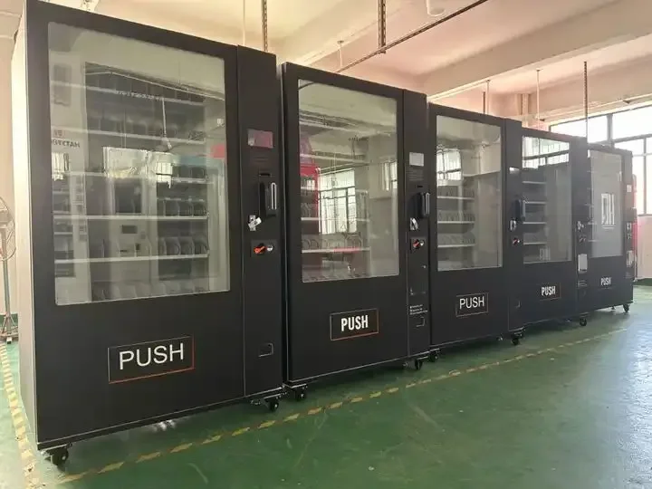 Máquina de venda automática combinada com tela de toque automática de autoatendimento para alimentos e bebidas