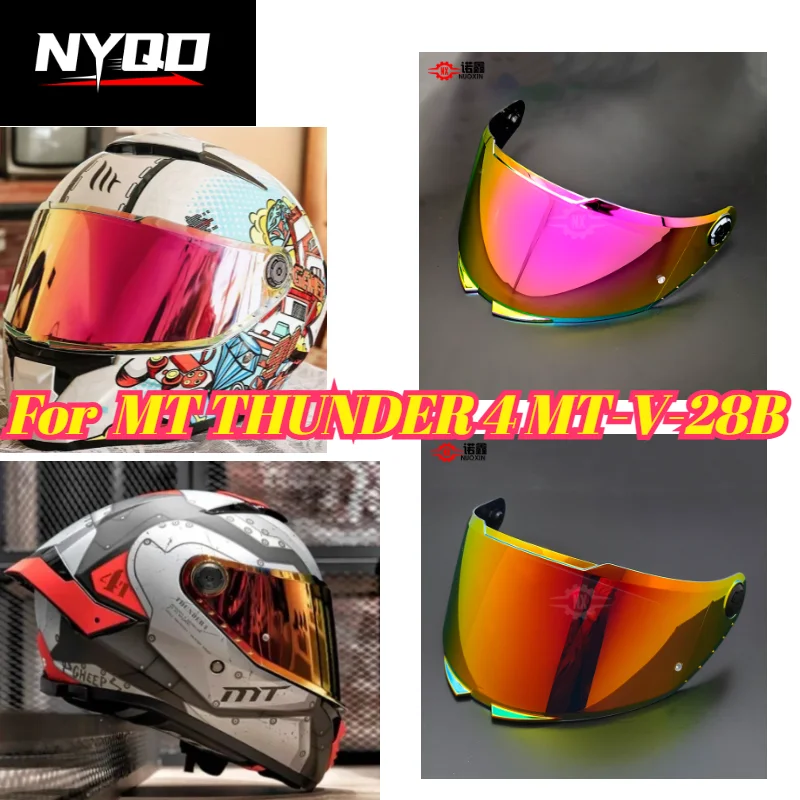

MT THUNDER 4 SV Helmet Lens Aurora Red Visors Anti Fog Sticker Photochromic Lens MT-V-28B Helmet Replacement Accessories