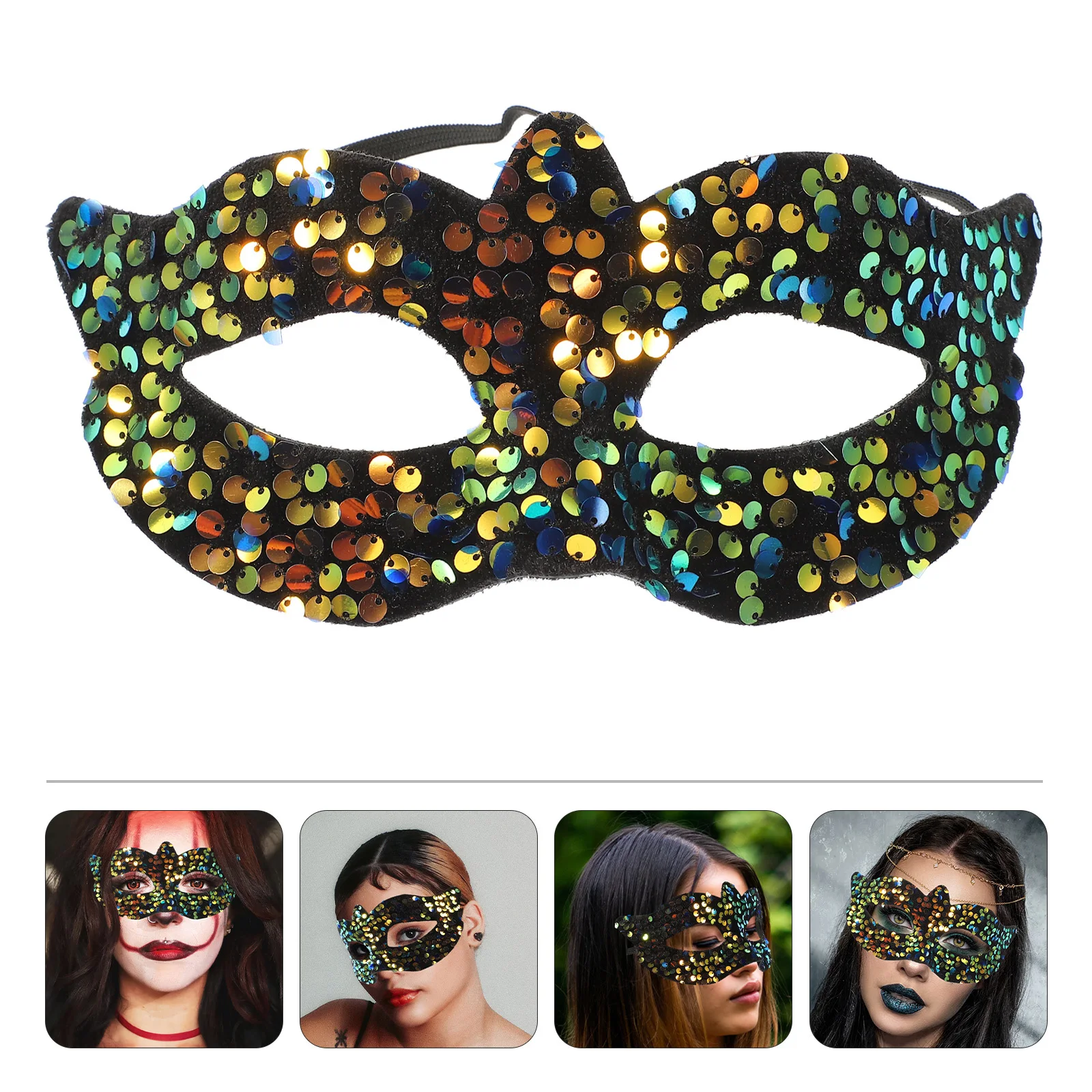 

Masquerade Mask Sequin Lightweight Durable High Quality for Carnival Mardi Gras Mask Party Cosplay Halloween Masquerade Masks