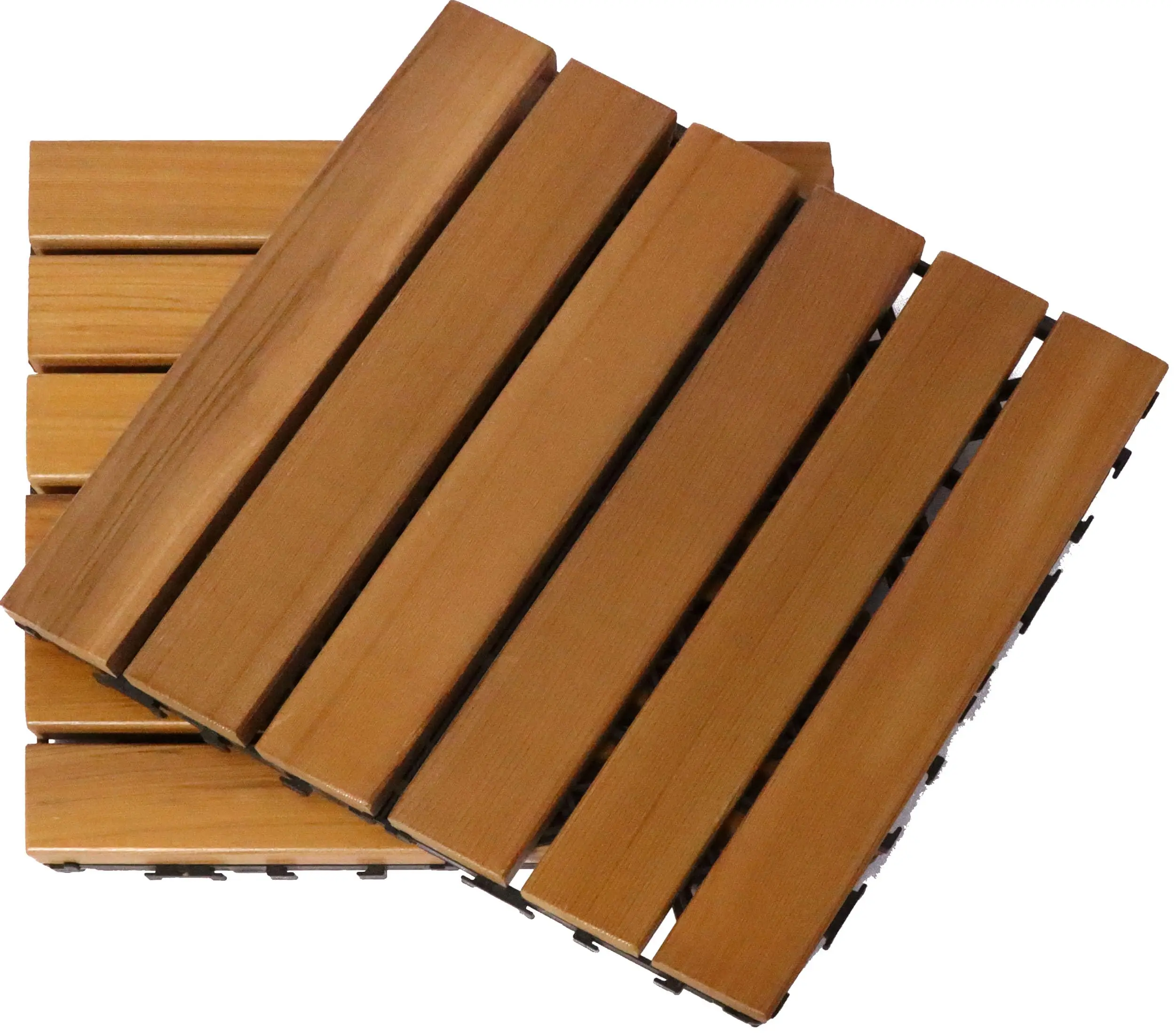 Sauna Mat Canadian Red Cedar 10PCS Set , Traditional & Infrared Sauna Accessory, 12.1*12.1*0.75In, 880LBS Load 1
