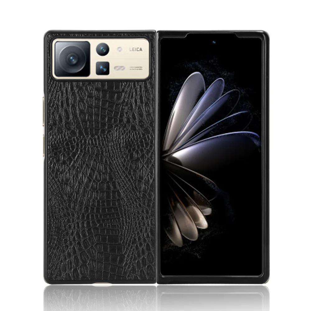 

Чехол для Xiaomi Mi Mix Fold 2, роскошный чехол из крокодиловой кожи, жесткая задняя крышка из искусственной кожи, чехол для телефона Xiaomi Mi Mix Fold2
