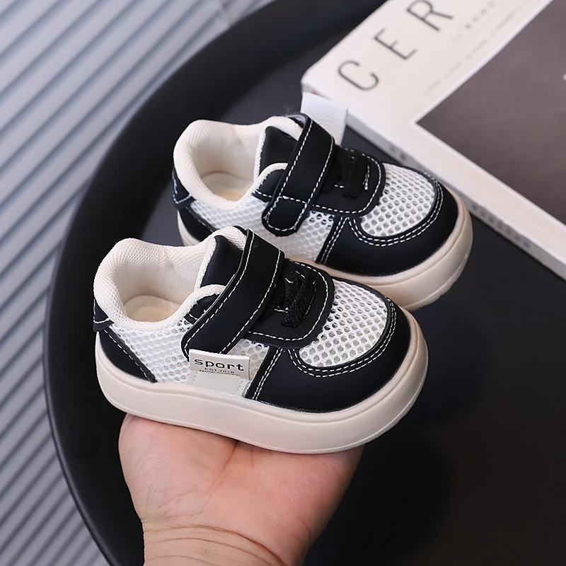 Chaussures de sport à semelle souple pour enfant, souliers pour bébé, nouveau-né, garçon, blanc, non ald, printemps, été, 2024