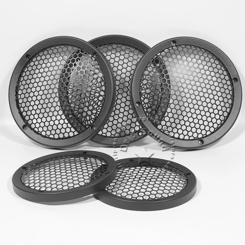 Speaker Enclosure - 6インチ/8インチスピーカー用コンバージョンネットカバー 高級車・ホームオーディオ装飾用円形金属メッシュグリル保護
