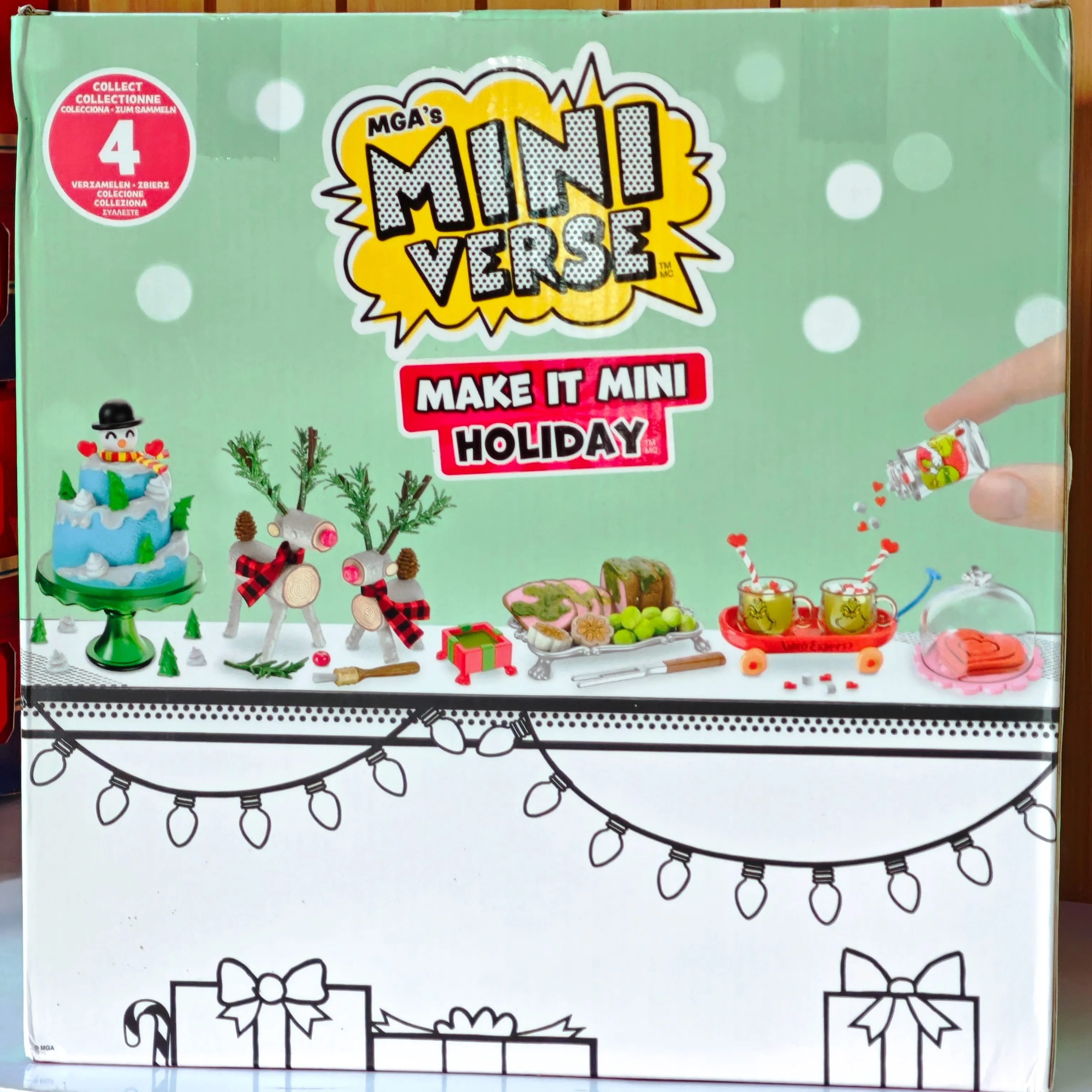 جديد Miniverse Mga كرة عيد الميلاد الصغيرة Miniverse مقياس صغير لتقوم بها بنفسك لعبة الطعام صندوق غامض اليدوية مفاجأة هدية الكريسماس لعبة