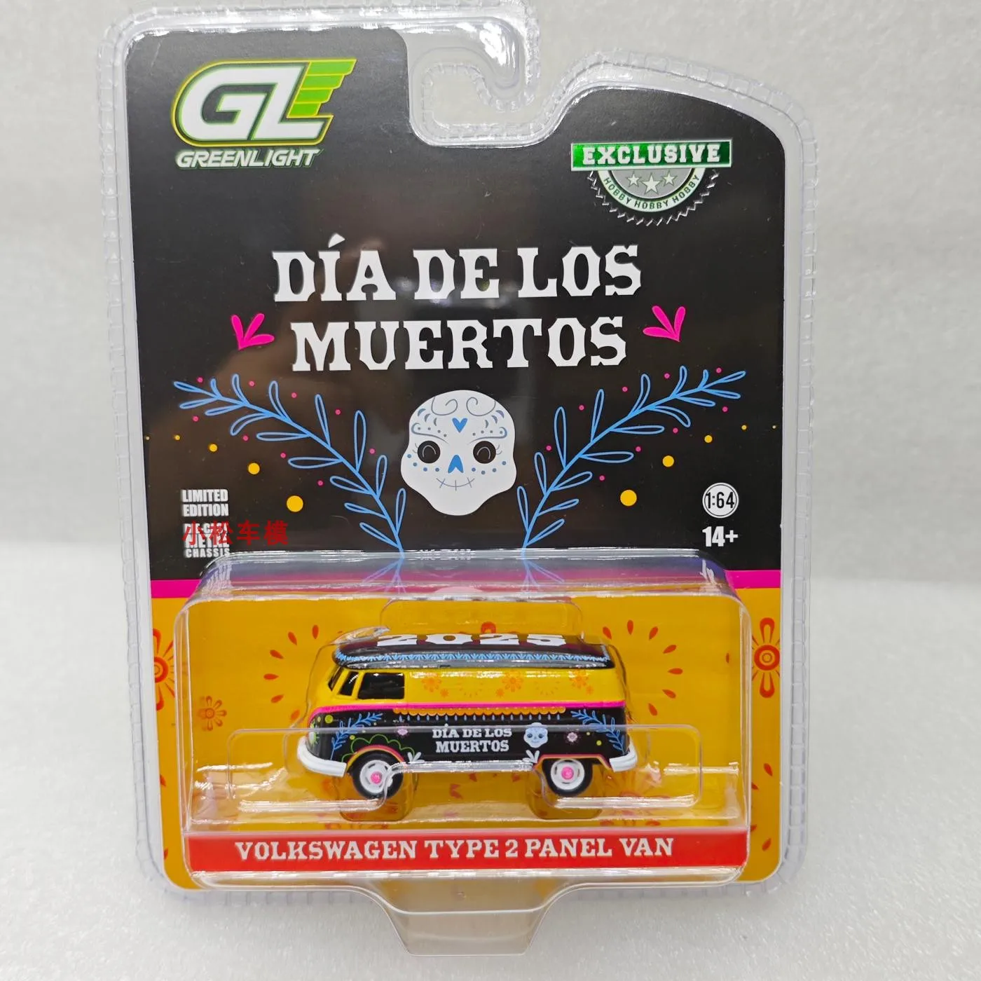 

GreenLight 1:64 Volkswagen T2 Van Day of the Dead 2025 30525 Diecast Alloy Car Model Collectible