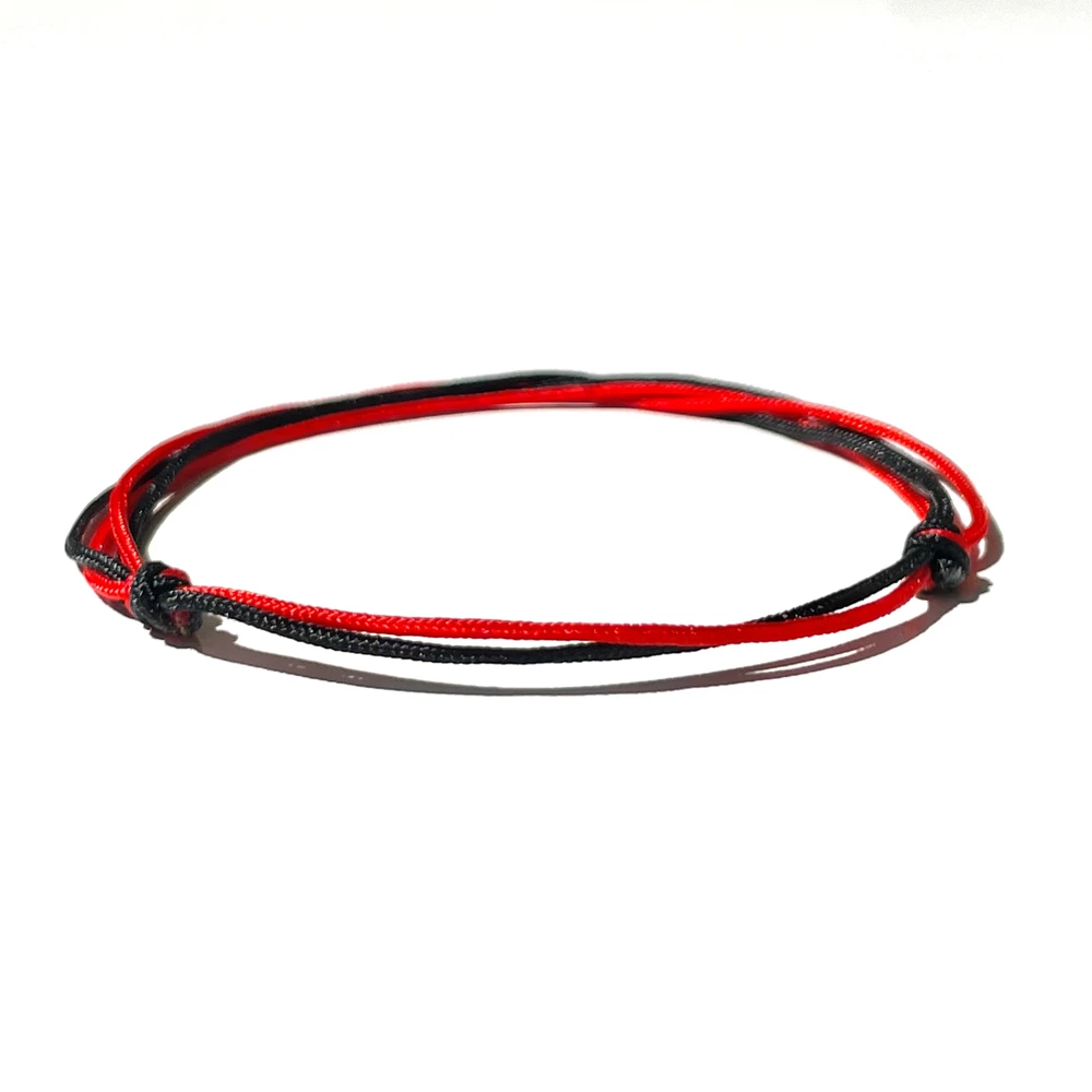 Red Braided Rope Bracelet for Men Handmade Simple Red And Black Strings Bracelet, Handmade String Bracelets Gifts