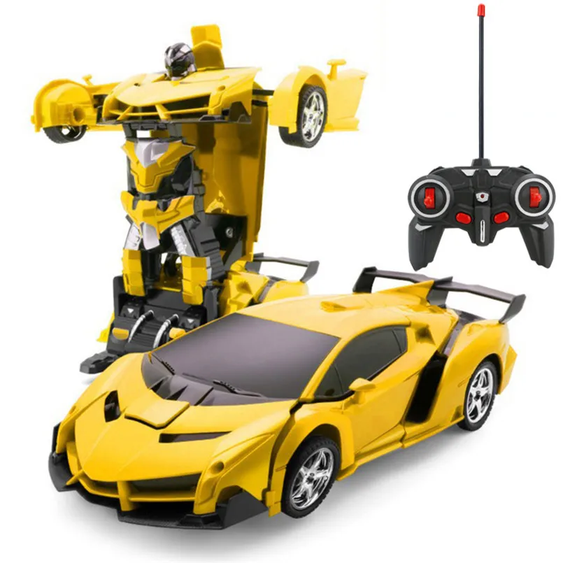 2 In 1 Elektrische Rc Auto Transformatie Robots Kinderen Jongens Speelgoed Buiten Afstandsbediening Sport Vervorming Auto Robots Model Geschenken