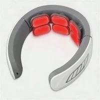 EMS Electric Cervical Spine Massager Neck Shoulder Massage Vertebra Relax Automatic Heating  Relief Rechargeable EMS