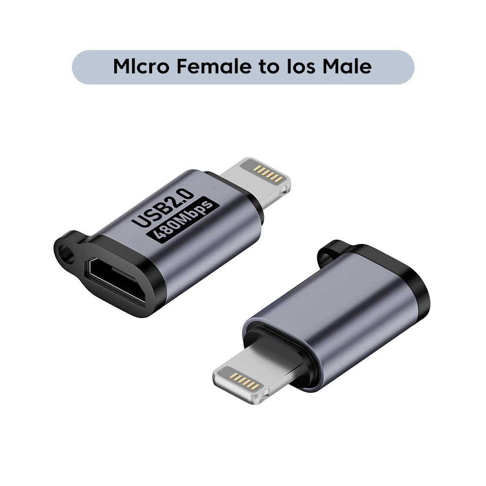 Micro USB Naar Type C Adapter Mini USB Naar USB C 480Mbps Snelle Data Opladen Connector USBC Naar Lightning Adapter voor iPhone Android - afbeelding 1