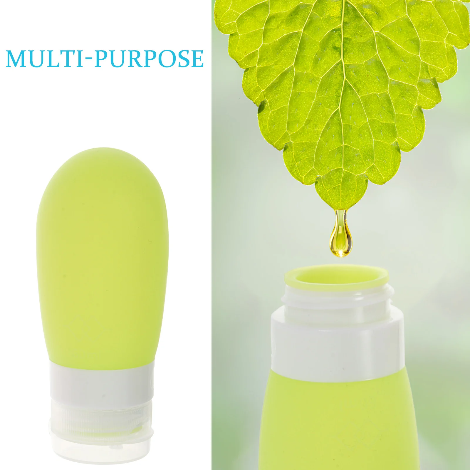 4Pcs Travel Bottles Silicone Squeezable Toiletry Containers 80Ml Lightweight Leakproof Refillable Travel Size Bottles for Liquid