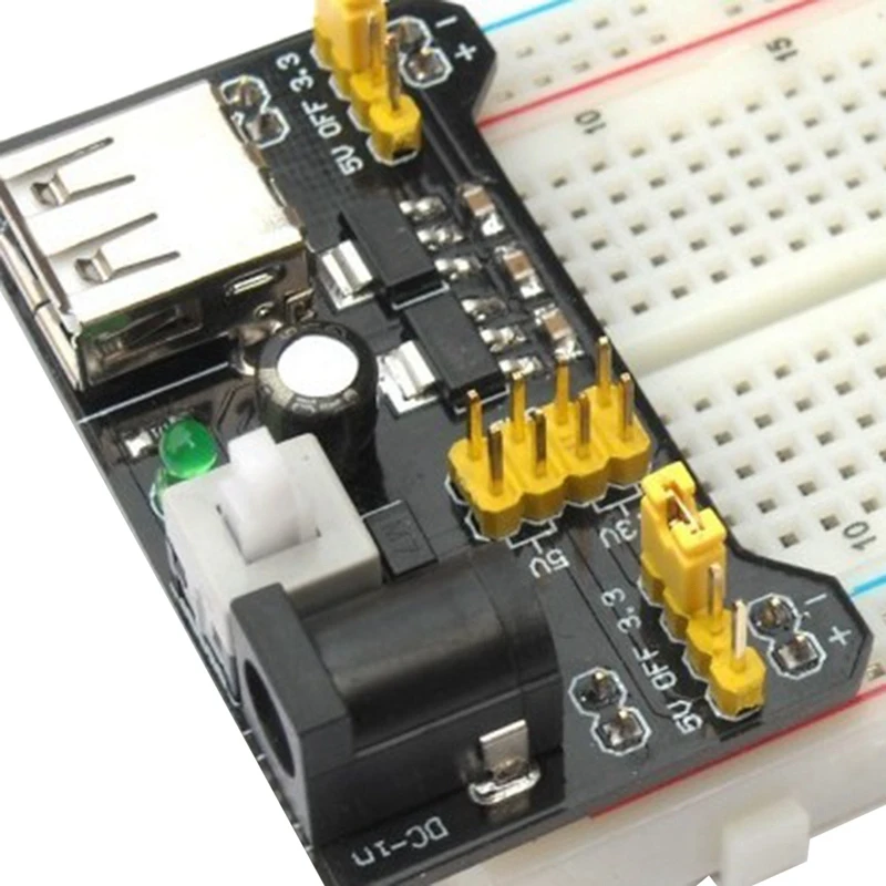 10PCS For MB102 Breadboard Power Supply Module 2-Way 3.3V 5V For MB102 Breadboard Module