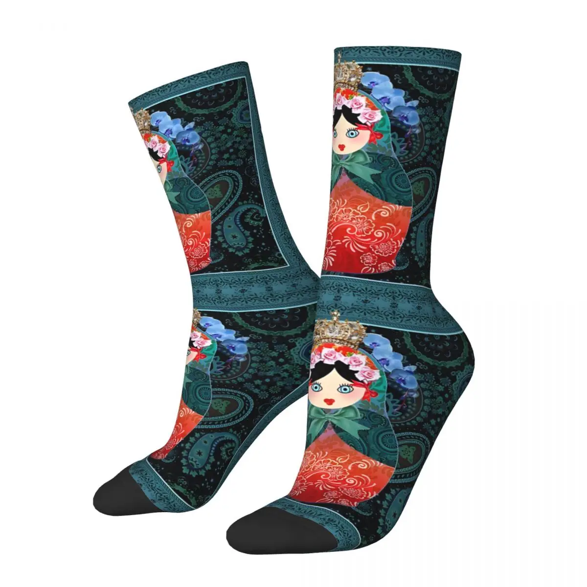 Russian Nesting Doll Sock Printed Man Polyester