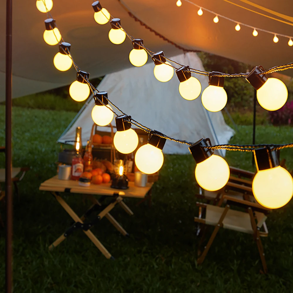 Imagem -05 - Led Solar String Lights para Decoração ao ar Livre Luzes Impermeáveis Jardim Pátio Festa Feriado 5m 10m