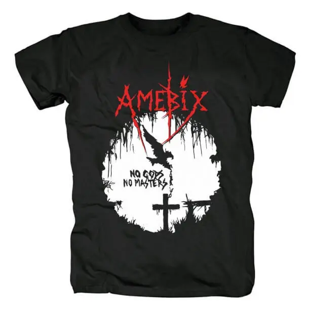 

Vtg Amebix Band Gods No Masters Cotton All Size Black T Shirt MM257