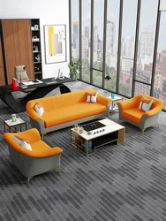 Italian light luxury minimalist office sofa simple modern negotiation reception area business leisure sofa