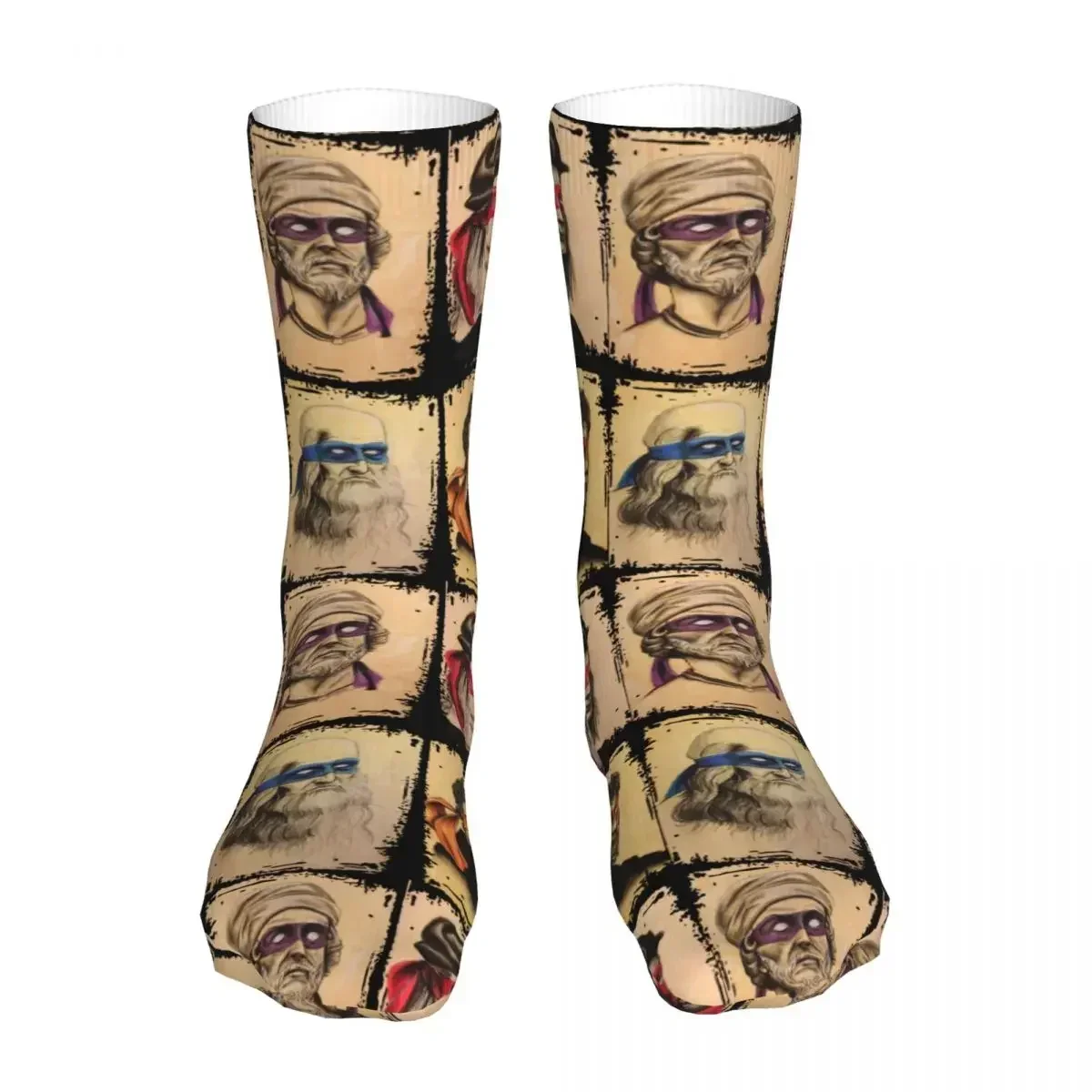 Science Turtles Socks Men's Women's Funny Happy Mutant Crazy Spring Summer Autumn Winter  Gifts