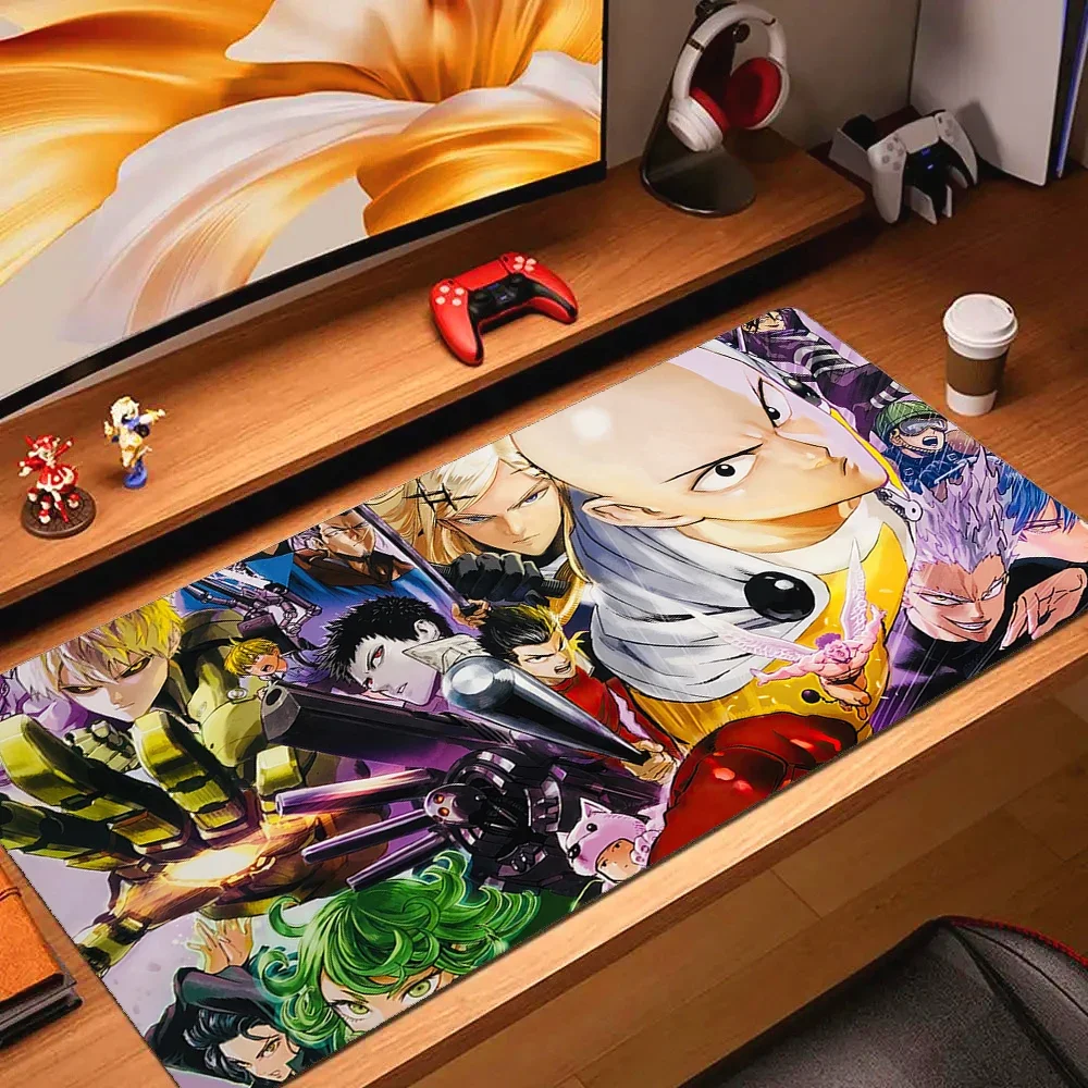 CIFBUY One Punch Man Saitama Large Gaming Mouse Pad Non Slip Rubber Desk Mat Lock Edge Keyboard Mouse Mat
