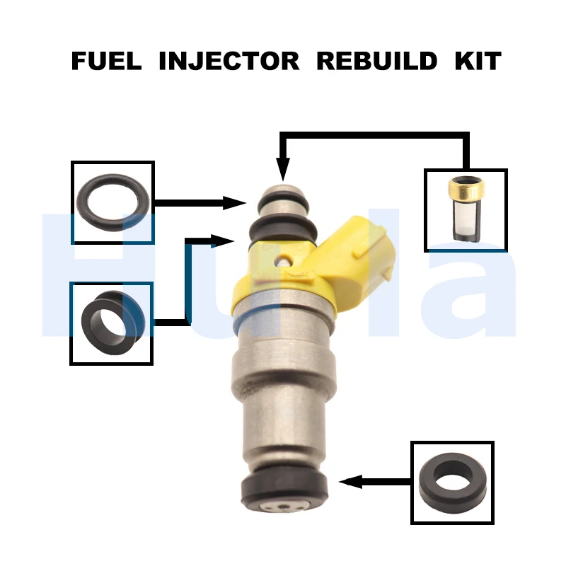 

1001-87094 23250-15030 Fuel Injector Service Repair Kit Filters Orings Seals Grommets for Toyota Corolla AE100 Carina AT192