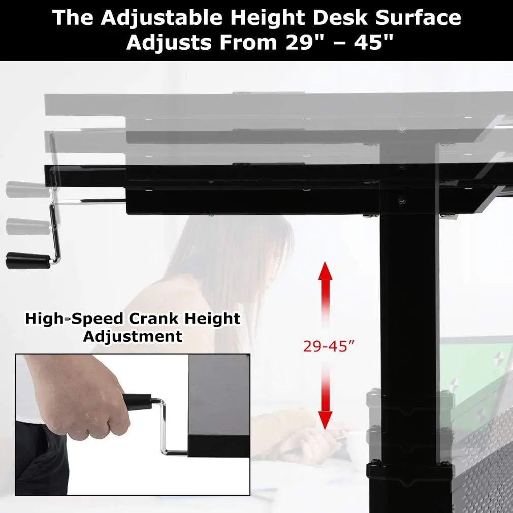 

Standing Desk 48 inches Converter Computer Workstation Height Adjustable Desk Large Desktop Stand Up Desk Ergotron Laptop Sit-St