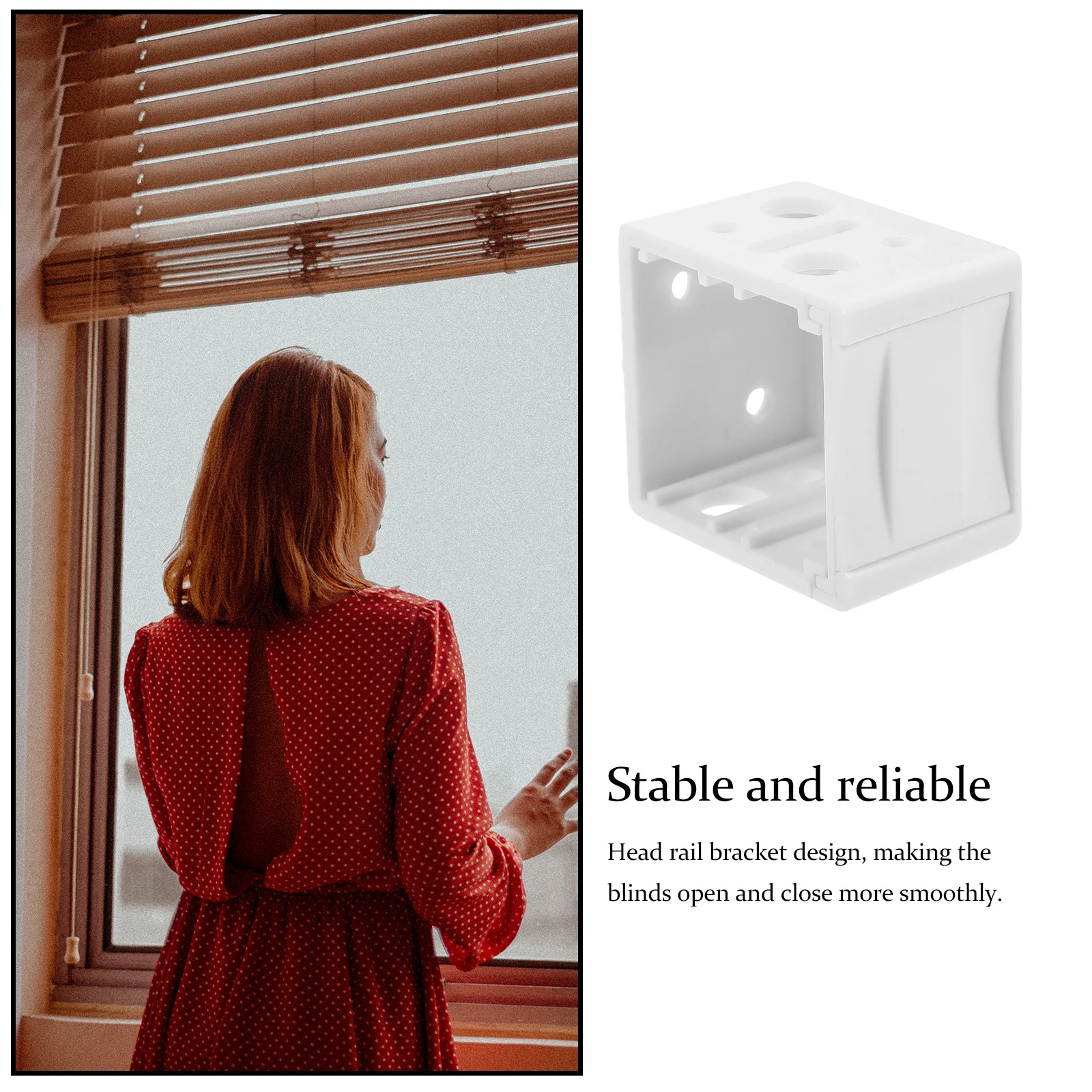 4 шт. белые кронштейны для жалюзи, сверхмощные опорные кронштейны для оконных жалюзи, поручни, простая установка, инструменты не требуется, замена