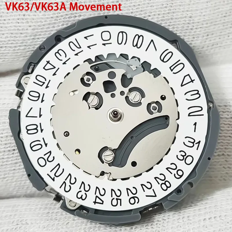 VK63 VK63A Quartz Movement Chronograph 24 Hours Replace for Watch Single Calendar High Accuracy Quartz Movement Chronograph