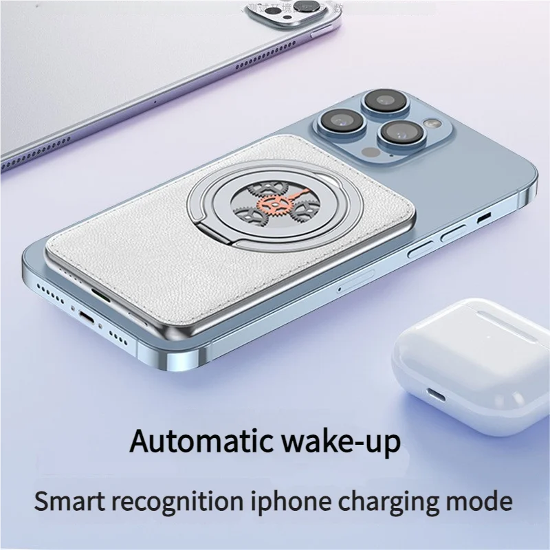 New Mechanical Style With Bracket 10000mah Power Bank For MagSafe Magnetic Wireless Fast Charging Portable Battery For iPhone