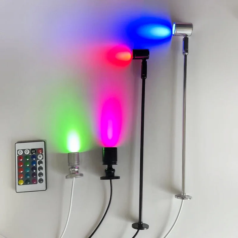 Etrnled led holofotes regulável rgb mini interior superfície do ponto teto interface usb 1w 3 modelo de exibição gabinete casa boneca lâmpada