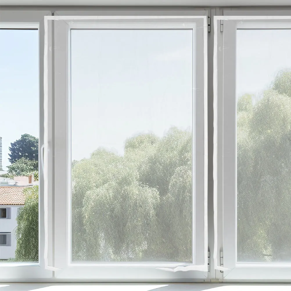 

Transparent Self-Adhesive Winter Window Insulation Film Windproof Dustproof Door Curtain Keeps Warm Sealed Window Film