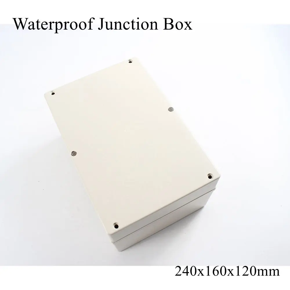 

240x160x120mm Junction Box IP65 ABS Waterproof Plastic Enclosure Box Project Instrument Case Outdoor Cable Connection Electrical