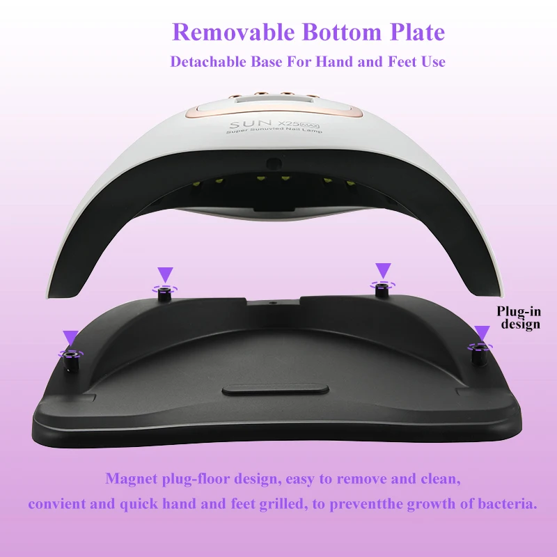 SUN X25MAX آلة مجفف الأظافر 81 المصابيح UV LED مصباح للأظافر هلام البولندية علاج مصباح مانيكير مع السيارات الذكية الاستشعار أضواء الأظافر