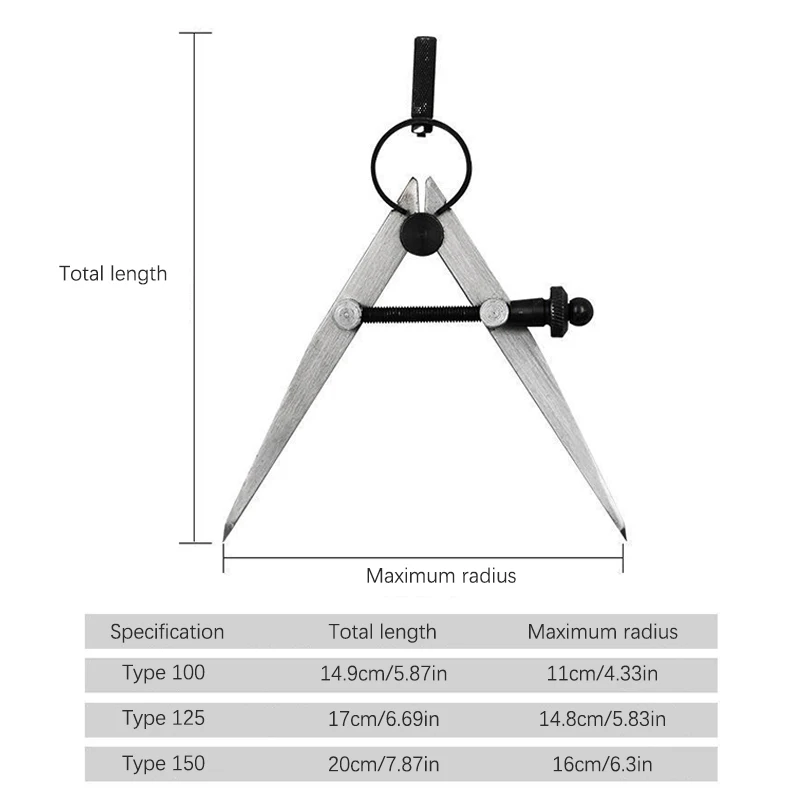 DIY Craft Line Marking Gauge Leather Tool Adjustable Compasses Gauges Wing Divider Leathercraft Rotating Scratch Gauge