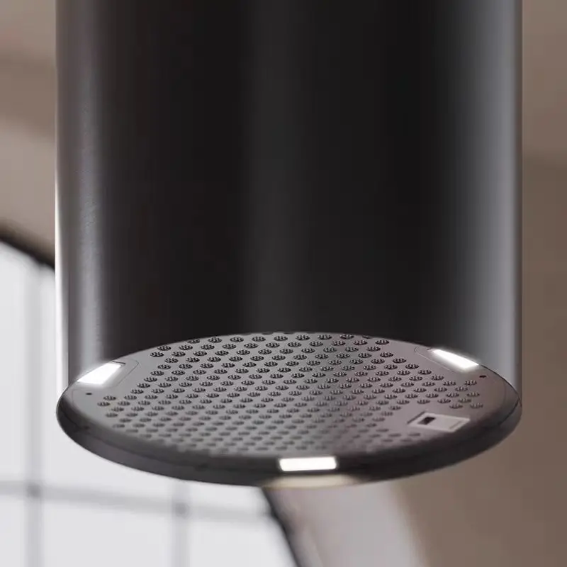 شفاط كهربائي LED للفحم لطباخ جزيرة المطبخ من الفولاذ المقاوم للصدأ والألومنيوم بفتحات تهوية للفنادق للاستخدام المنزلي الخارجي الأمريكي