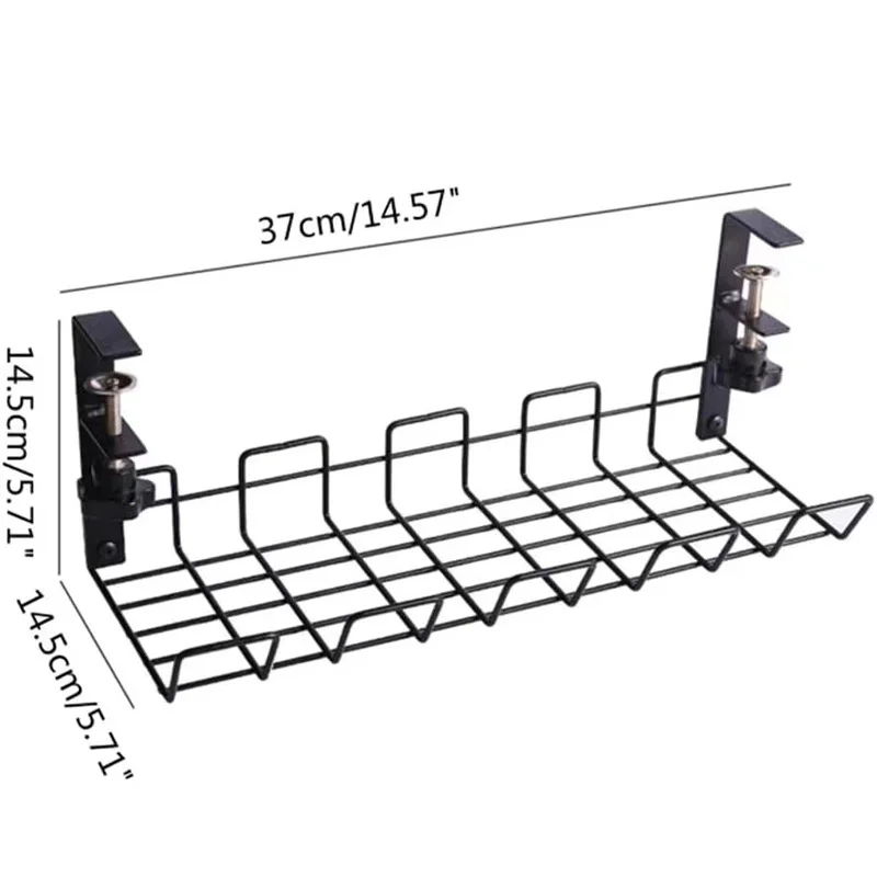 1PC Outlet Holder Hanging Rack Under Table Storage Rack Bottom Shelf Cable Rack Line Finishing Home Office Desk Wire Organizers