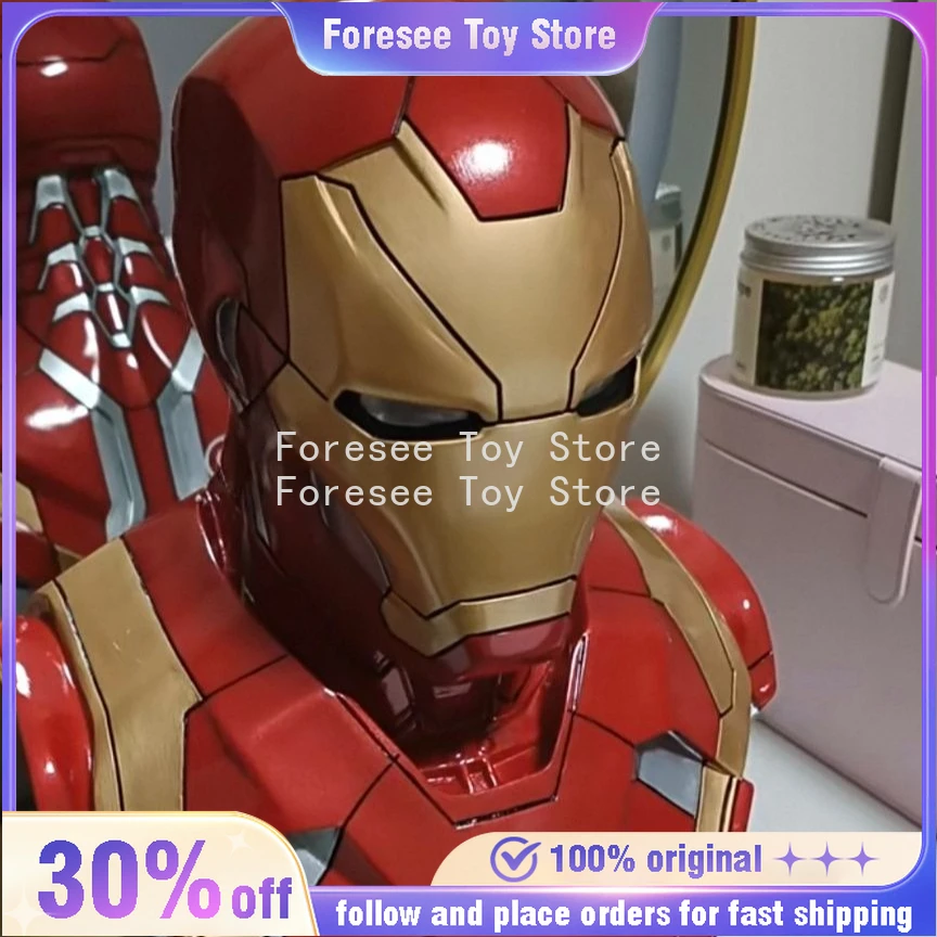 

New 35cm Mark46 Bust Sculpture Figure Marvel Comics Anime Figures Collection Desktop Ornament Decorations Best Gift for Children