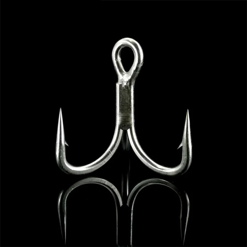 Fishing Supplies 100pcs 6X Treble Hoks High Carbon Steel Thick Triple Fishhooks Anchor Hooks For Sea Fishing Accessories Pesca