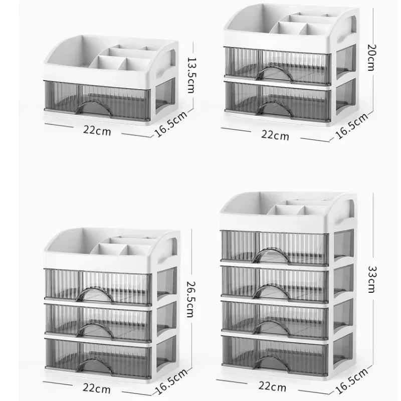 Clear Cosmetics Organizer Acrylic Drawers Makeup Storage Box Plastic Transparent Jewelry Lipsticks Container Desktop Organizer