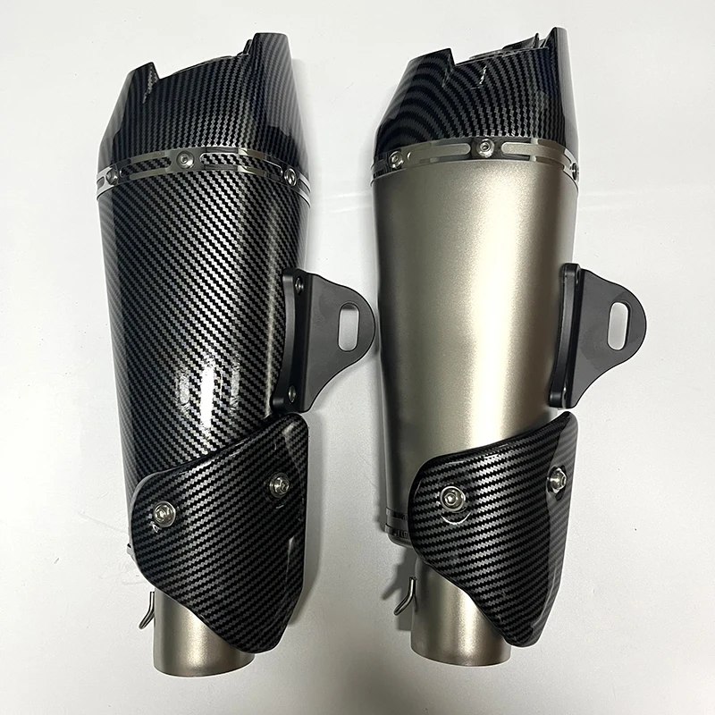 

51MM Universal Motorcycle Exhaust Pipe AT2 Muffler Escape Moto Modified For ZX6R R1 R3 Ninja250 MT09 MT07 Z900