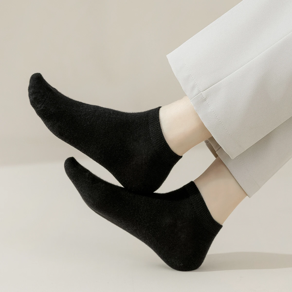 5 أزواج من الجوارب النسائية للربيع والخريف ذات اللون النقي والبسيط على طراز الكلية الصيفية المريحة القصيرة القابلة للتنفس #5