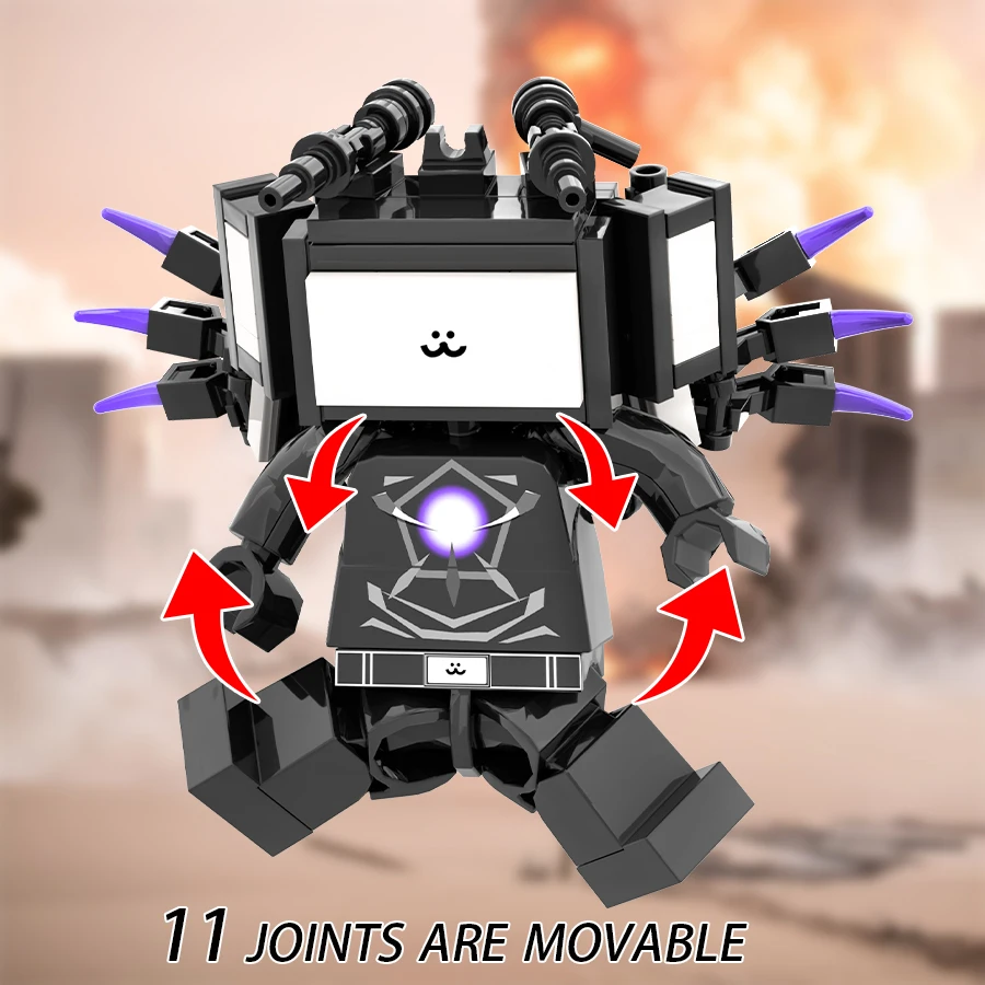 2024 New Skibidi Toilet Men vs. Monitor Building Blocks Super Titan TV Man Sound Man Children\'s Toy Birthday Building Block Gift